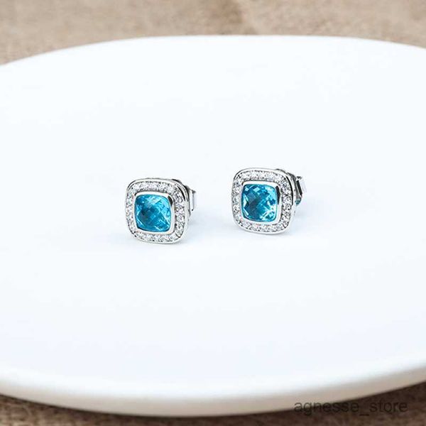 Stud Womens Earring Blue Topaz Designer Orecchini Gioielli Fashion Luxury Women Wedding Stud R230619