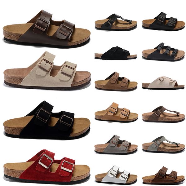 Sandálias Boston Clogs Slides Homens Mulheres Chinelos Birko-Flor Nubuck Couro Camurça Mocha Preto Branco Praia Sapatos Plataforma Ao Ar Livre Birkens Tock Sandal