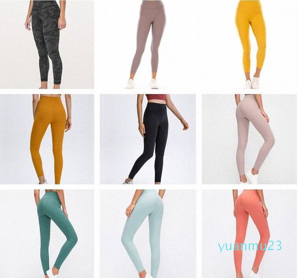 2023 Womens Stylist High yoga pantaloni leggings yogaworld donne allenamento fitness set Wear Elastic Lady Full Tights Solid ZaHU # 279e