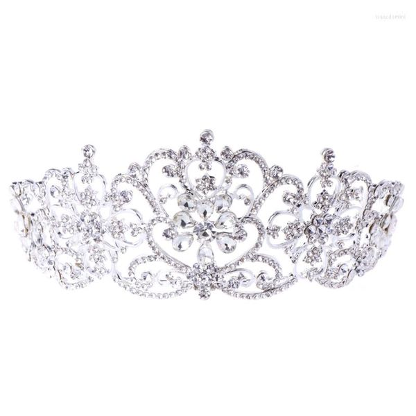 Grampos de cabelo estilo barroco tiara coroas tiara de cristal princesa para strass coroa com torção videira suprimentos de baile de casamento nupcial