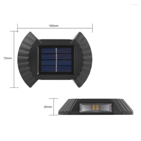 Duvar lambası güneş ışığı 8 LED su geçirmez dış bahçe ışıkları manzara balkon dekor çit merdiven koridoru