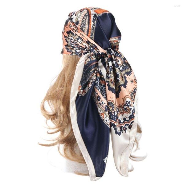 Sciarpe Sciarpa in raso di seta per donna Online Star Vintage Hijab Accessori per capelli Foulard Carre Soie Bandana Headwraps Scarftop