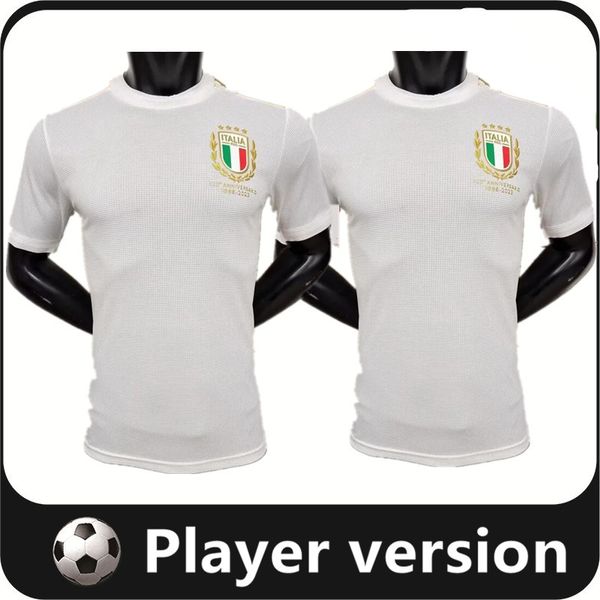23 24 Camisas de Futebol Italia CHIESA 125 Anos Aniversário Itália Camisa RASPADORI VERRATTI BARELLA TOTTI LORENZO POLITANO especial MIRETTI Jogador uniforme de futebol