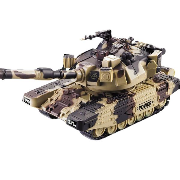 2023 novo RC Battle Tank Crawler controle remoto tanque militar modelo de carro pode lançar balas macias grande tanque rc