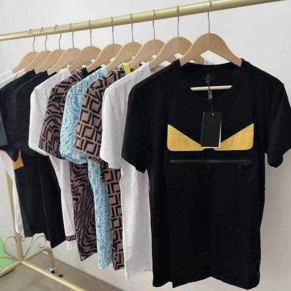 Erkek Tişörtler Tasarımcı Erkek Tişörtleri Yaz Günlük Tshirts Mektup Baskı Kısa Kollu Moda Trendi Basit Çok Yönlü Çiftler Gökkuşağı Giysileri