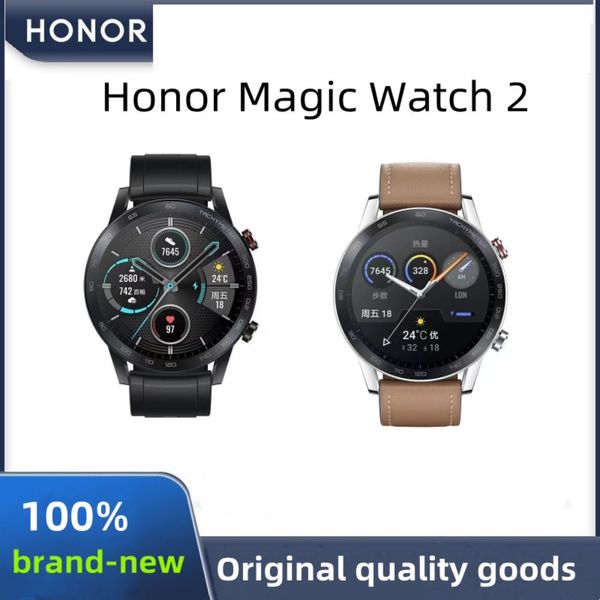 Huawei Honor Magic Watch 2 Relógio inteligente Oxigênio no sangue Esportes Música Pulseira à prova d'água Chamada Novo Autêntico Original
