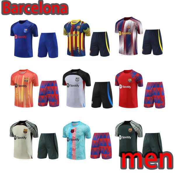 22 23 24Barcelona treino camisas de futebol barca terno de treinamento 2023 2024 barcelona manga curta terno fatos de treino masculino camiseta