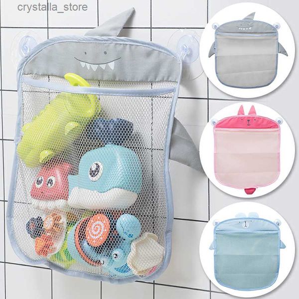 New Baby Bagno Mesh Bag Sucker Design per bambini Giocattoli da bagno Kid Basket Cartoon Animal Shapes Cloth Sand Toys Storage Net Bag L230518