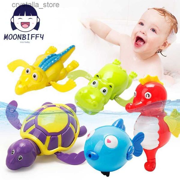 1Pc Giocattoli da bagno Tartaruga Delfino Baby Shower Baby Wind Up Swim Play Toy Piscina Accessori Baby Play In Water Colore casuale L230518