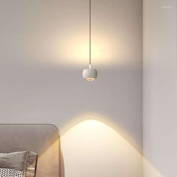 Kolye lambaları İtalyan minimalist modern küçük avize yaratıcı kişilik sanat alüminyum tasarımcı yatak odası başucu restoran bar lambası