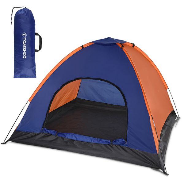 Zelte und Unterstände TOMSHOO Campingzelt für 3–4 Personen, leichtes Outdoor-Rucksack-Zelt mit Regenschutz für Familien, Camping, Wandern, Strand, Angeln, Zelt 230619