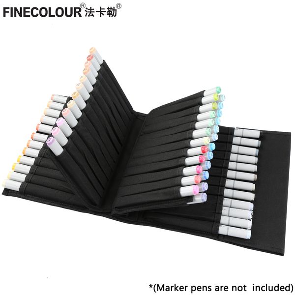 Estojo para canetas marcadoras FINECOLOUR Bolsas grandes com zíper para marcadores artísticos Fineliner Organizado Portátil Conviniente Estojo para lápis Art Suprimentos 230620