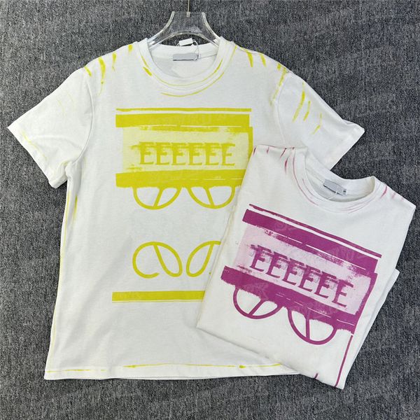 Camiseta estampada com letras tops para mulheres e homens designer de verão casual camisetas soltas roupas hiphop streetwear esportes tshirt top