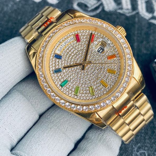 Designer-Armbanduhr, automatisches mechanisches Uhrwerk, Herren-Armbanduhr, Diamantuhren, 40 mm, Edelstahl 904L, luxuriöses wasserdichtes Armband, Business-Montre-de-Luxe-Geschenk