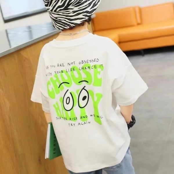 T-Shirts Junge Kinder Freizeit Top Kawaii Druck Cartoon Produkte Harajuku Mode Outdoor T-Shirts Kinder Weiß 230619