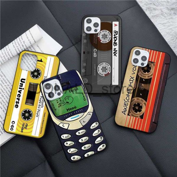 Capas de celular vintage para fita cassete para Samsung Galaxy S20 FE S23 S22 S10 S21 A53 A50 A13 A12 A52 A32 A70 A51 A33 A31 A22 A21S A40 A71 J230620