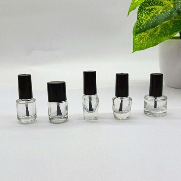 Flaconi vuoti per smalto da 5 ml con coperchio nero, flacone per smalto in vetro piccolo, mini flacone in vetro spedizione veloce F1487 Lgffo