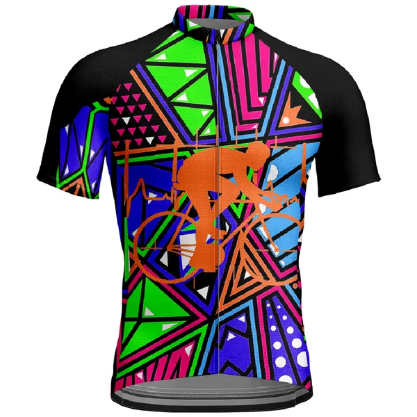 Maglia da ciclismo da uomo Abbigliamento da ciclismo traspirante a maniche corte distintivo per uomo da regalare agli amici