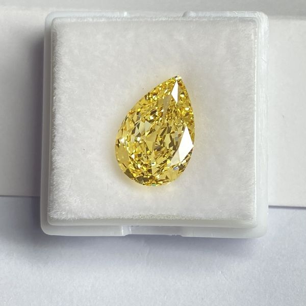 Diamantes Soltos Meisidian 6A 9x135mm 5 CTS Pêra Forma de Gota Zircônia Cúbica Pedra de Diamante Amarelo Vívido 230619