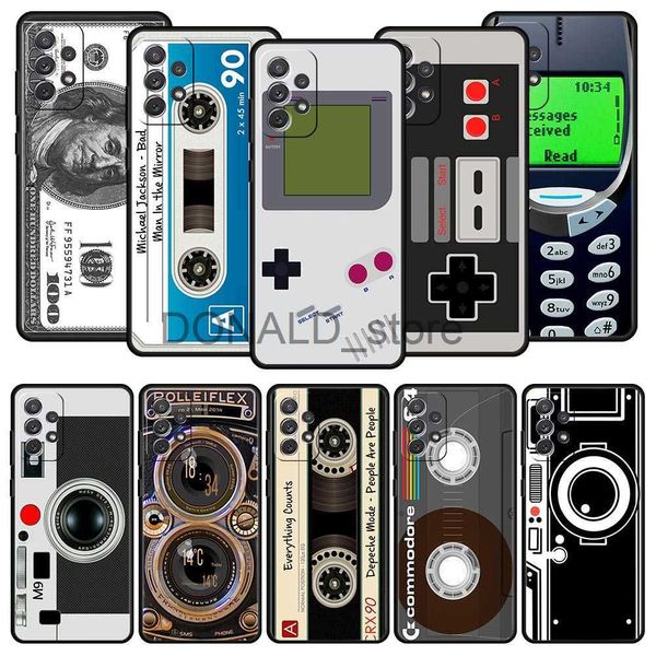 Handyhüllen Vintage Bandkamera Gameboy Handyhülle für Samsung Galaxy A13 A52 A33 5G A53 A73 A23 A03s A21s A51 A71 A31 A11 A41 M21 M31 Abdeckung J230620