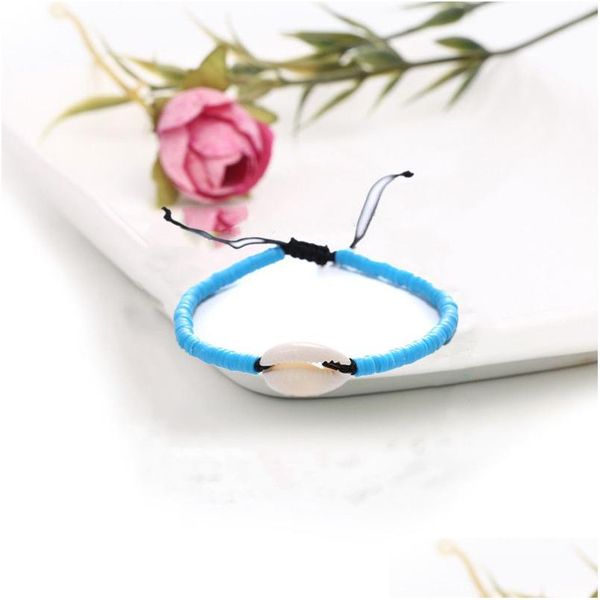 Braccialetti con ciondoli Corda intrecciata Bracciale in resina Uomini e donne Conchiglia regolabile Sea Travel Tattoo Fashion Drop Delivery 202 Dhrv0