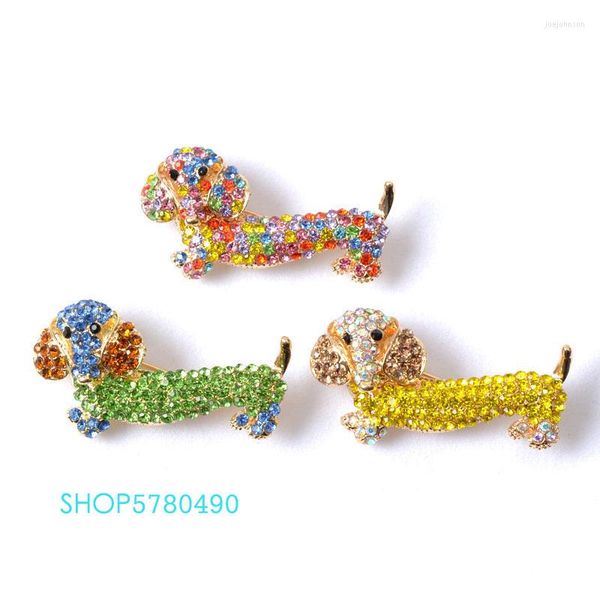 Broschen Modeschmuck Mix Farbe Strass Pudel Brosche Für Dame Brust Legierung Pin Niedlichen Hund Frauen Mäntel Kleidungsstücke Zubehör