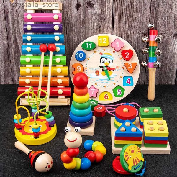 Bebek Montessori Toys Ahşap Bulmaca Masa Oyunları Bebek Okul Öncesi Öğrenme Çocuklar İçin Eğitim Ahşap Oyuncaklar 1 2 3 Yıl L230518