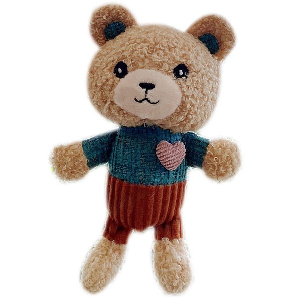 Kawaii Plush Teddy Bear Keychain Cute Love Doll Bag Pendants Keychains Toys Soft Cotton Key Chain Girls and Kids Gift