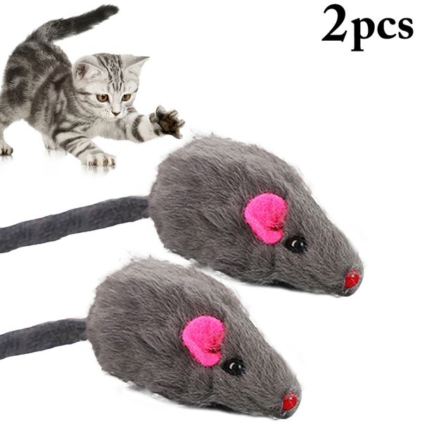 2pcs кошачьи мыши игрушки моделируют игрушки для кошек ложные мышиные игрушки для животных игрушки мини -забавные игрушки для кошек плюш