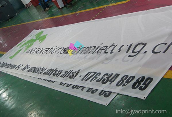 Banner de malha de vinil de PVC de publicidade em cores, impressão de banner de vedação