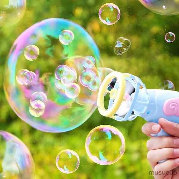 Gioco con la sabbia Divertimento con l'acqua Bolla magica nella pistola a bolle Ali d'angelo Pistola a bolle 3 in 1 con mini ventola Macchina per la caduta di sapone per bolle di sapone per bambini Giocattolo estivo all'aperto R230620