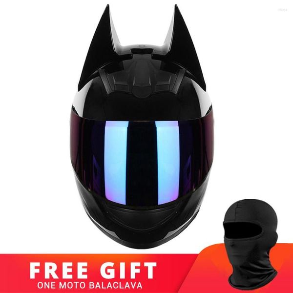 Motorradhelme Helm Männer Frauen Moto Ohr Persönlichkeit Full Face Roller Motocross Motorrad Bunt