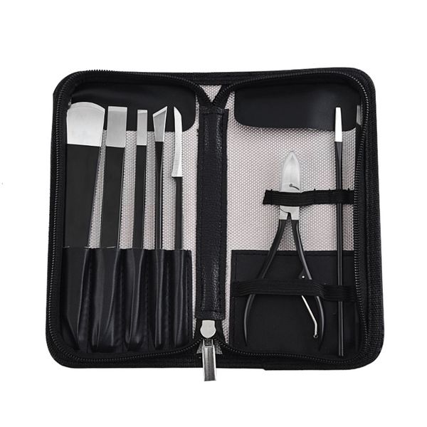 Rasoi per calli 8 pezzi Set per pedicure per unghie incarnite Più affilato Impugnatura ergonomica multifunzionale Pinza Riparazione del piede Acciaio duro con custodia 230619