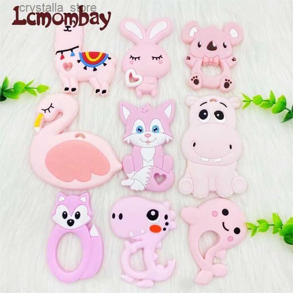 1pcs Силиконовый подреал Unicorn Cartoon Animal BPA Бесплатные грызуны прорезывание зубов ожерелье в пищевой костюме детские жевальные игрушки детские блюда L230518