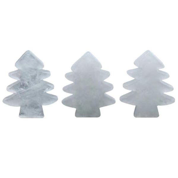 Anhänger Halsketten 3 Stück Heilkristallsteine Mini Weihnachtsbaum Schreibtisch Ornament Taschenstein Home Office Dekoration Drop Deliver DHM17