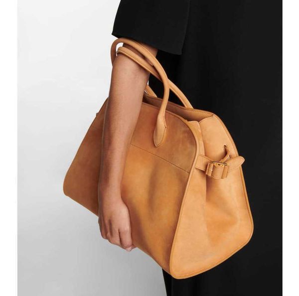 Tasarımcı Çantaları Deri Margaux el çantası banliyö çantası İnek derisi Tote seyahat omuz hafif lüksClassic tote THE ROW Sığır derisinin ilk katmanı