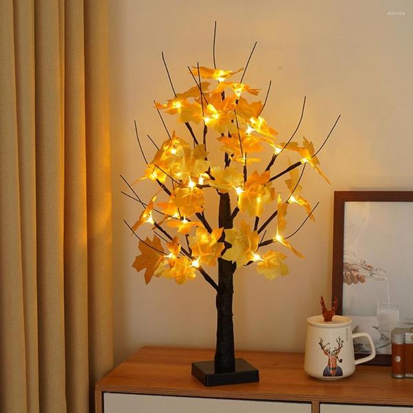 Fiori decorativi Lampada da notte a LED per albero delle fate Batteria USB Doppio uso per la decorazione domestica Regali creativi per la tavola fai-da-te in vaso