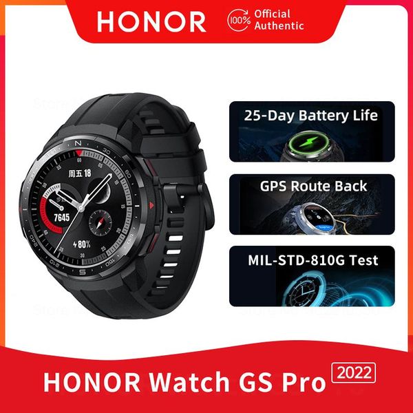 HONOR Watch GS Pro - Smartwatch GPS con cardiofrequenzimetro SpO2 Chiamate Bluetooth e resistenza all'acqua 5ATM per fitness e monitoraggio sportivo da uomo