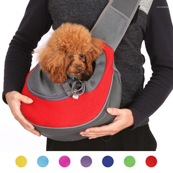 Capas para assento de carro para cachorro em malha Oxford para transporte de animais de estimação para transporte de filhotes bolsa confortável bolsa de ombro bolsa respirável para atividades ao ar livre