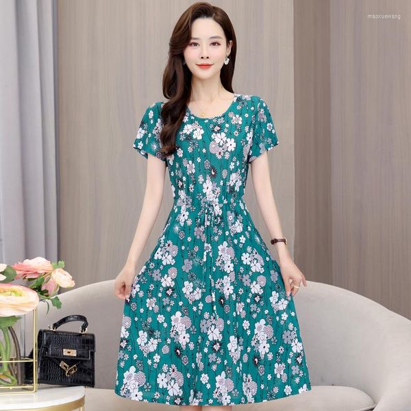 Lässige Kleider Chic und elegante Frau Kleid 2023 Sommer Midi für Frauen koreanischen Stil Kleidung Hohe Qualität