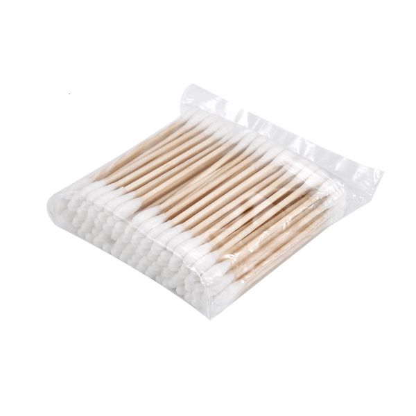 Wattenstaafjes 1000 STUKS Natuurlijke Wegwerp Doublehead Sticks Voor Hout Neus Oren Cleaning Tools Cotonete 230619