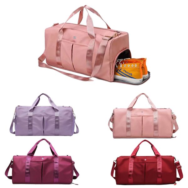 Lululemens Womens Grande borsa per bagagli a tote Lu Luxury Nylon Spalla Duffle Designer Bags da viaggio da viaggio per esterno Shop Borse Hobo Borse Fashi