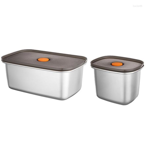 Conjuntos de louça de aço inoxidável Bento Box recipiente isolado para almoço Fresco para frutas com compartimentos Panela de viagem para micro-ondas