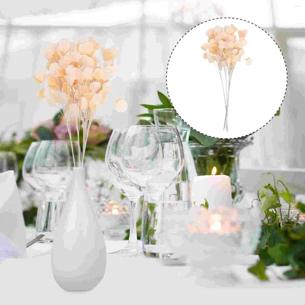 Fiori decorativi Foglie di eucalipto artificiale Stelo Albero di Natale Raccoglie Foglie vere Piante essiccate Vaso Filler Bouquet da sposa fai da te