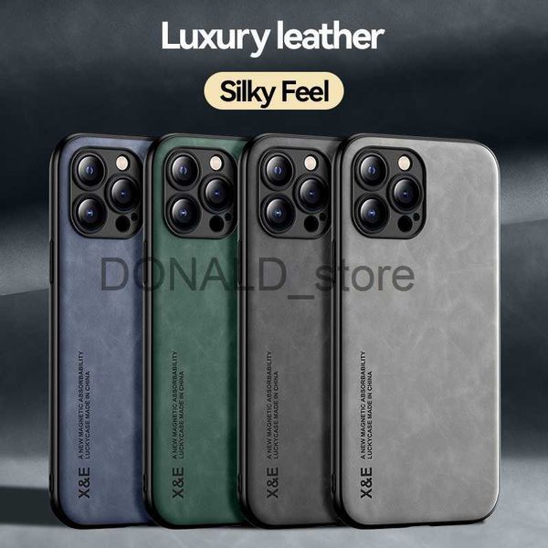 Custodie per cellulari Custodia in pelle magnetica per iPhone 13 14 Pro Max 12 11 Pro XS Max X XR 8 7 Plus SE 2 2022 Cover posteriore sottile opaca in pelle di pecora di lusso J230620