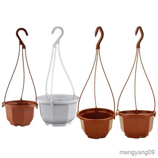 Plantadores Vasos 10 pçs Vaso de Flores de Plástico Cabide Vaso de Flores Suspenso Suporte para Plantas de Jardinagem Gancho Varanda Correntes Penduradas Decoração de Jardim 24/36cm R230620