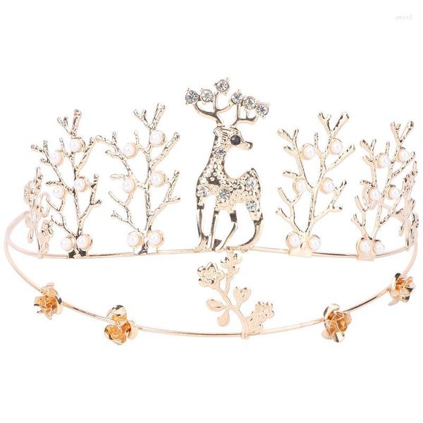 Fermagli per capelli Cervo di Natale Fascia per capelli Corona Cerchietto per bambini Copricapo Costume da fata Copricapo Matrimonio Accessorio per bambini