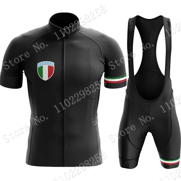 Radtrikot-Sets Classic Italia Radtrikot-Set Italien Nationalmannschaft Kleidung Mann Rennrad Hemden Anzug Fahrrad Trägerhose MTB Maillot 230619