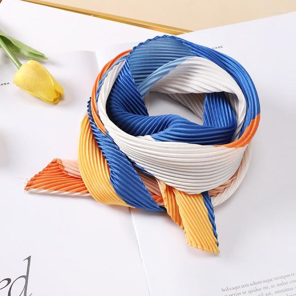 Шарфы мода скручивание головокружения шарф для женщин с твердым цветом лента запясть