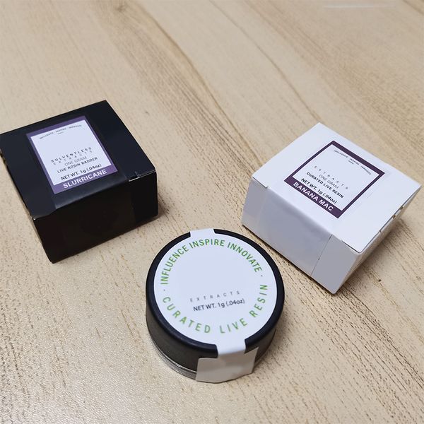 Cali embalagem caixa e dab jar crc mini garrafa etiqueta de vedação personalizada caixas de varejo pretas brancas